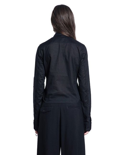 Ann Demeulemeester Blue Erma Ruffled Shirt