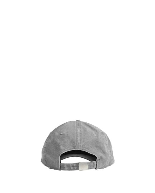 MM6 by Maison Margiela Gray Washed Cotton Label Cap for men