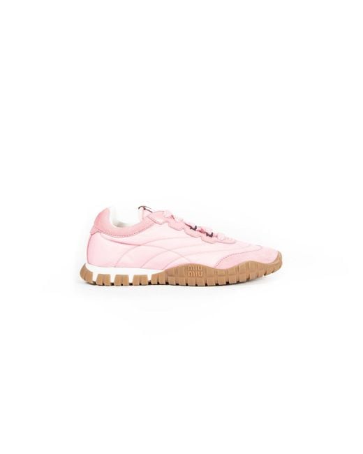 Miu Miu Pink Tyre Sneakers