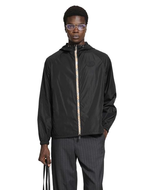 Burberry Black Clapton Windbreaker for men