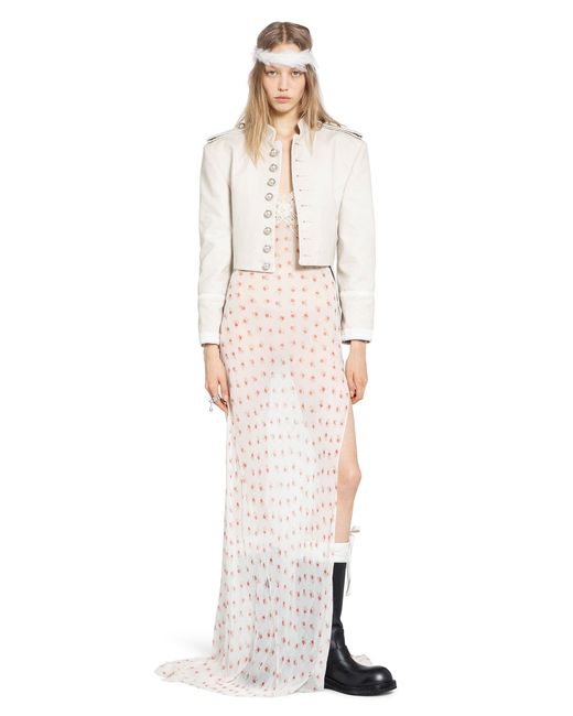Ann Demeulemeester White Lala X-Long Bias Dress