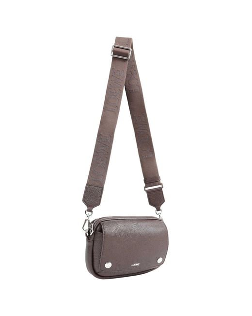Loewe Brown Small Pebble Messanger Bag for men