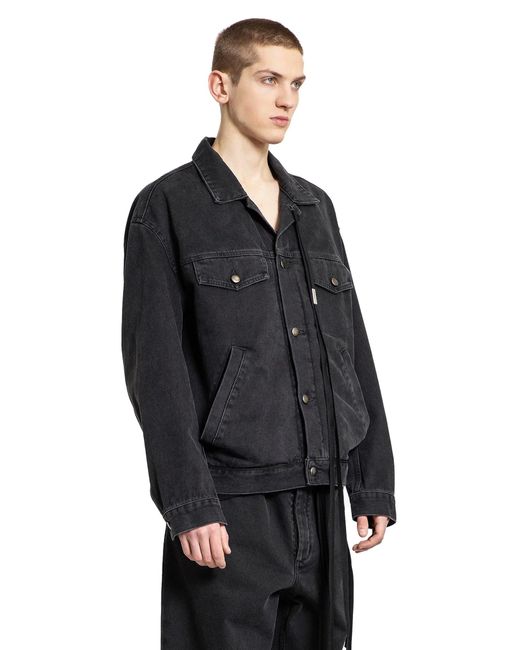 Ann Demeulemeester Black Patrick High-Comfort Denim Jacket for men