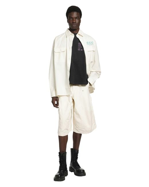 Willy Chavarria White Corcoran Workshirt for men