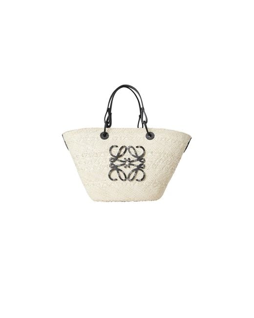 Loewe White Medium Anagram Basket Bag