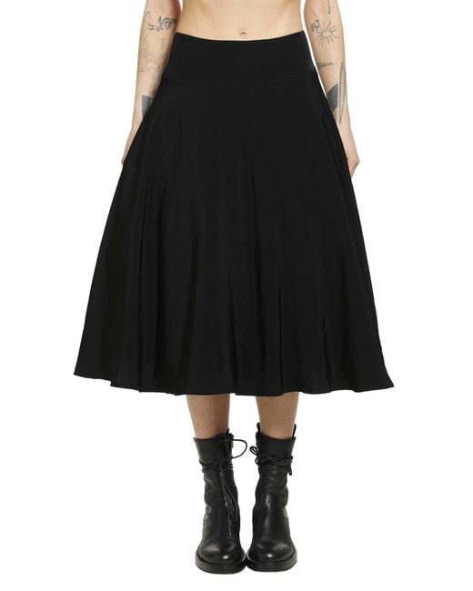 Yohji Yamamoto White Crepe De Chine Gather Petticoat Skirt