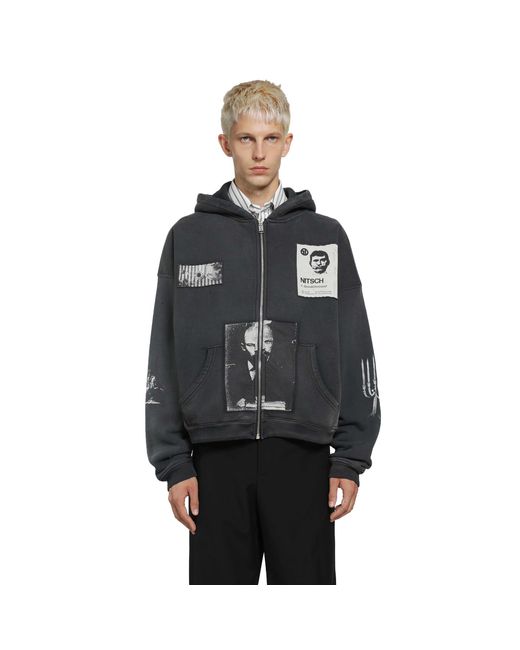 Enfants Riches Deprimes Black Lenin's Nap Time Assemblage Zip-Up Hoodie for men