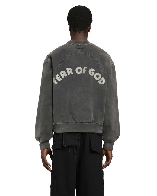 Fear Of God Black Baseball Classic Half Raglan Sweatshirt for men