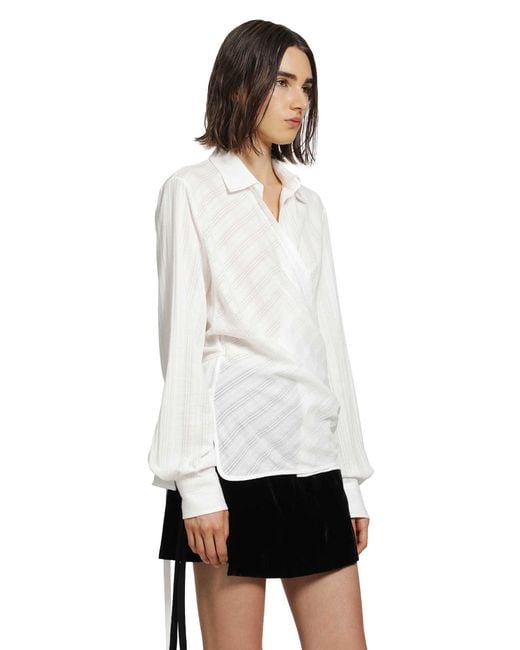 Ann Demeulemeester White Alba Wrap Shirt