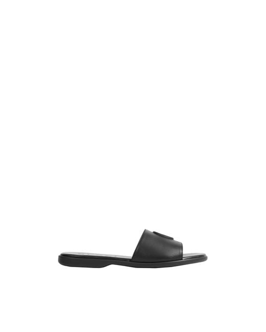 Gucci Black Double G Leather Sandals