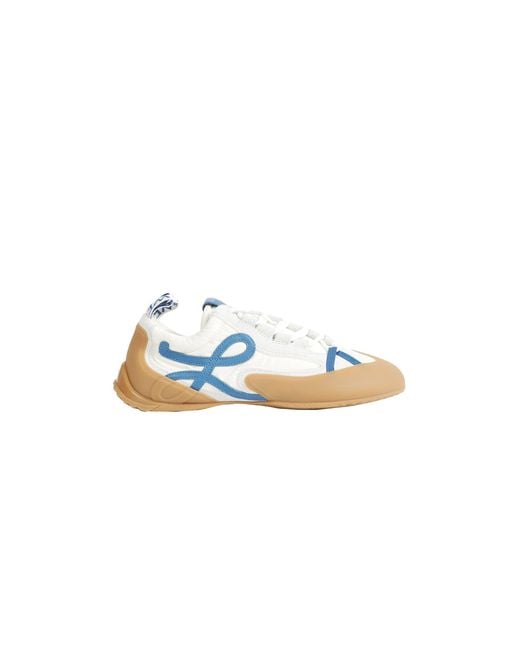 Loewe Blue Nylon And Suede Grip Sneakers for men