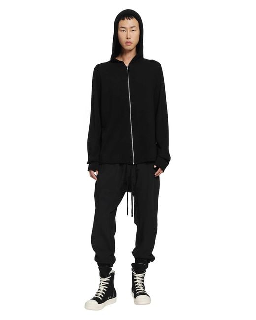 Thom Krom Black Zip-Up Sweatshirt for men