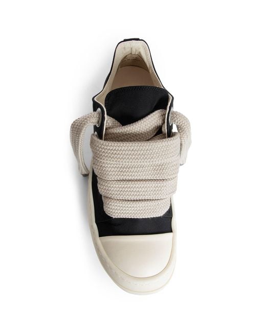 Rick Owens Black Concordians Jumbolace Low Sneaks