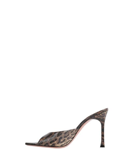 AMINA MUADDI Brown Alexa Leopard Print Mules