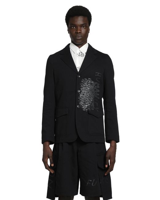 Comme des Garçons Black Cotton Jacket for men