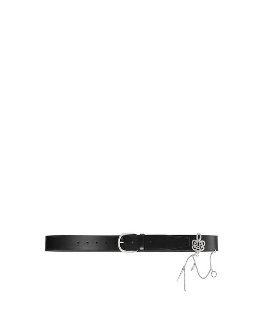 Ann Demeulemeester Black Ranja Belt With Charms 4Cm