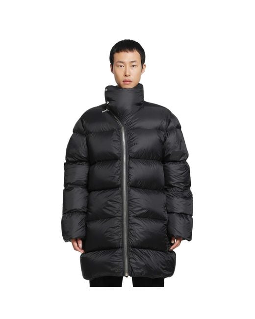Rick Owens Black Tower Turtle Coat for men