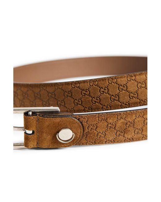 Gucci Brown Rounded Buckle Reversible Belt for men