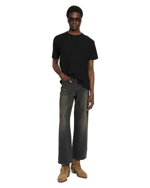 Ssstein Black Loose Denim Jeans for men