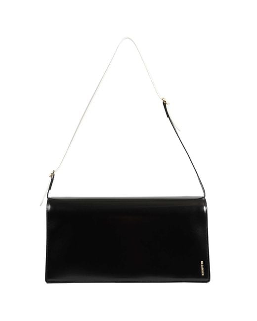 Jil Sander Black File Medium Bag