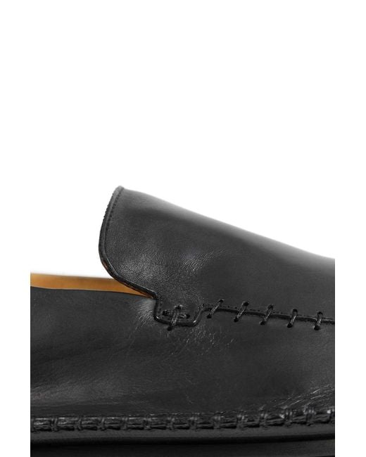 Premiata Black Structured Leather Loafers for men