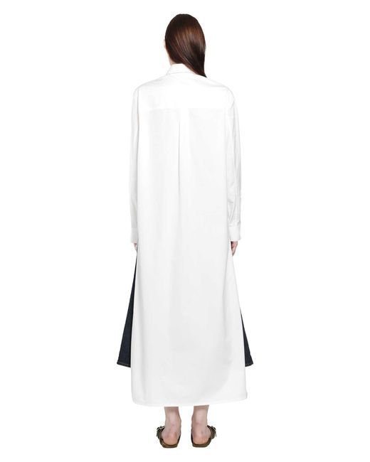 Alaïa White Asymmetric Cotton Poplin Shirt