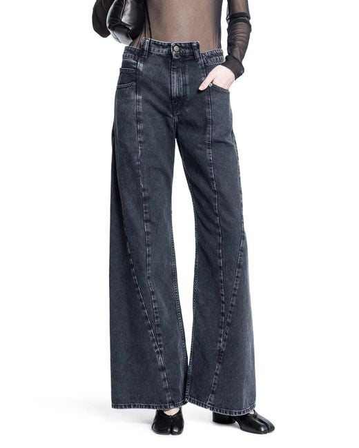 Maison Margiela Blue Spliced Cut-Out 5 Pocket Jeans