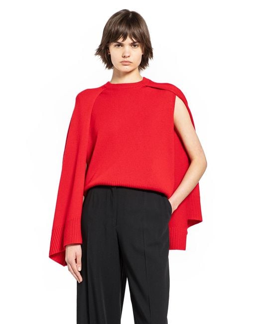Totême  Red Crew Cape Knit