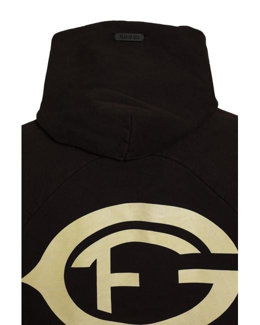 Fear Of God Black F Of G Classic Fit Raglan Hoodie for men