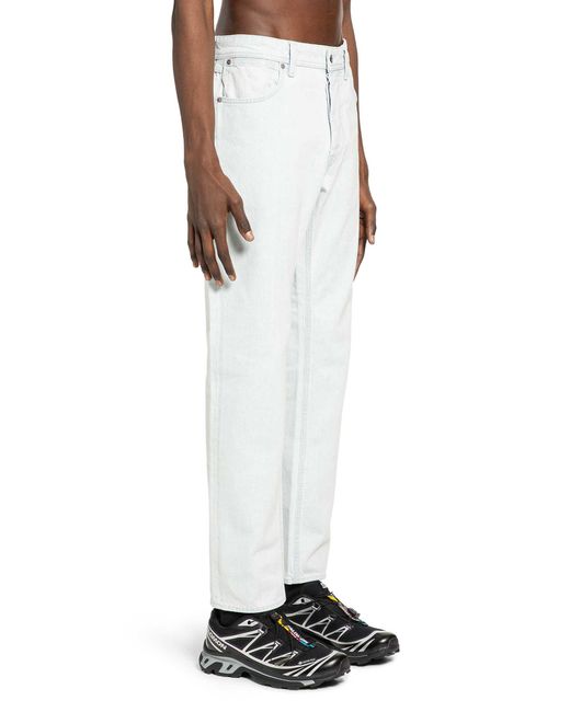 Stone Island White J100005 Extra-Bleached Jeans for men