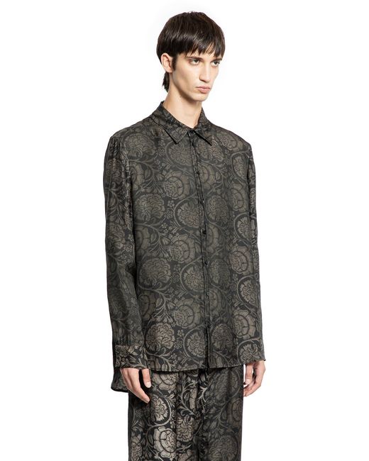 Uma Wang Black Tab Printed Shirt for men
