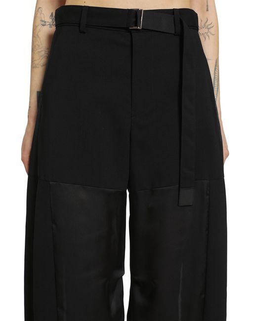 Sacai Black Wool Suiting Pants
