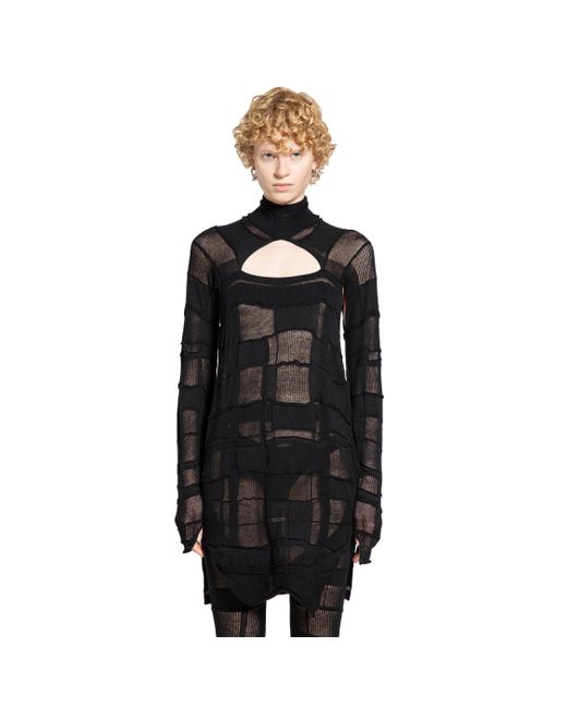 Halo Black Checked Ls3 Turtleneck Sweater