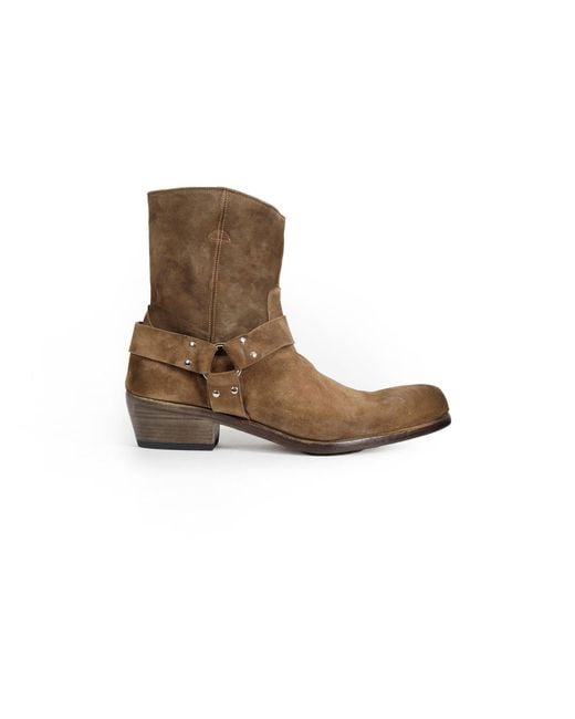 Premiata Brown Suede Ankle Boots for men