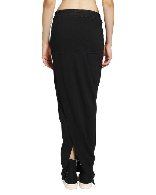 Rick Owens Black Tower Pull On Pillar Skirt