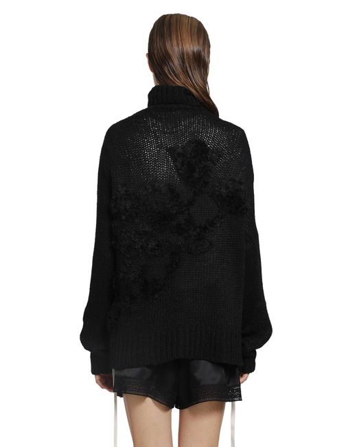 Ann Demeulemeester Black Fransina Turtleneck Sweater