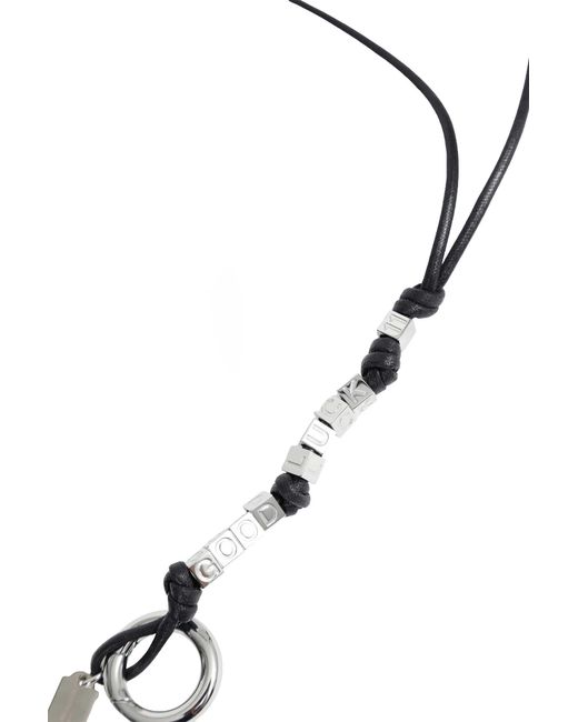 Maison Margiela Metallic Letters Keyring for men
