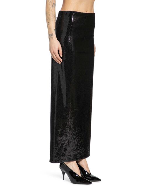 Totême Black Sequin Skirt