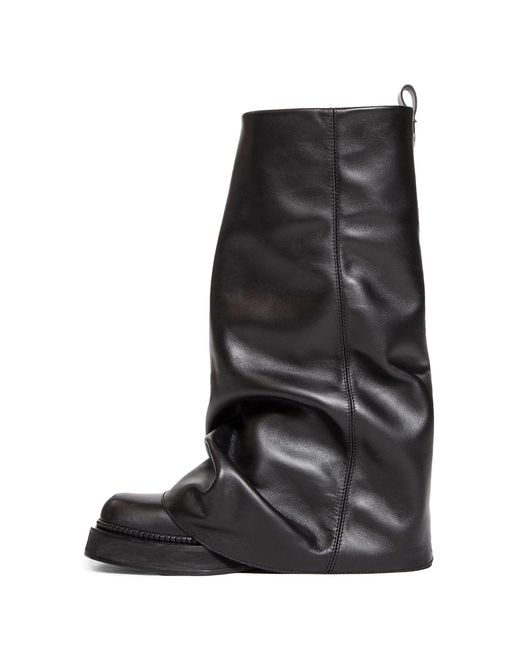 The Attico Black 'Robin' Combat Boots