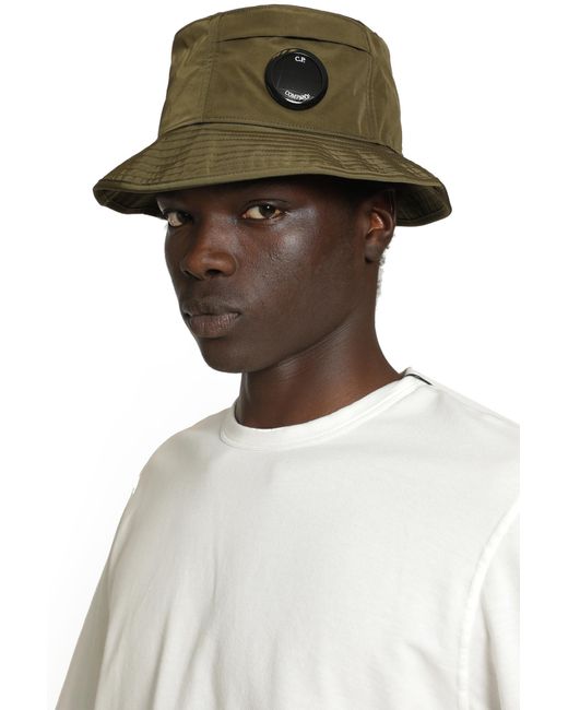 C P Company Green Chrome-R Lens Bucket Hat for men