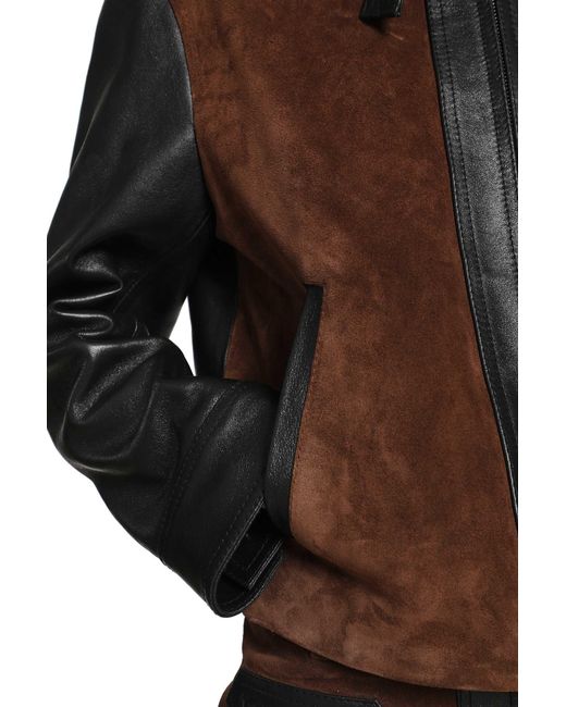 Marni Brown Suede And Leather Jacket