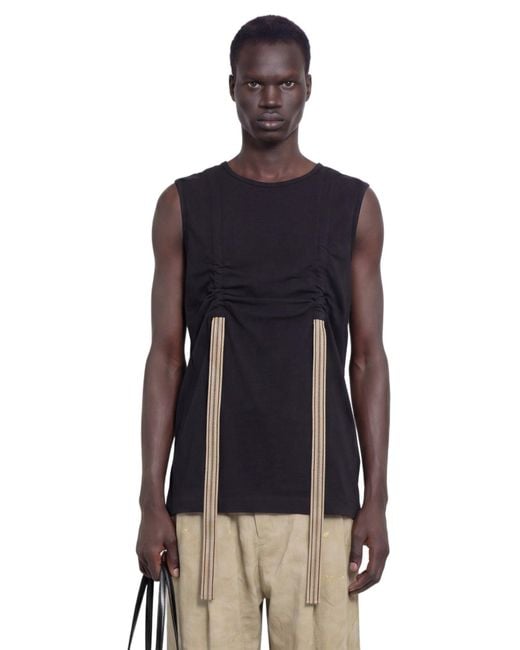 Ziggy Chen Blue Ribbon Strap Sleeveless Top for men