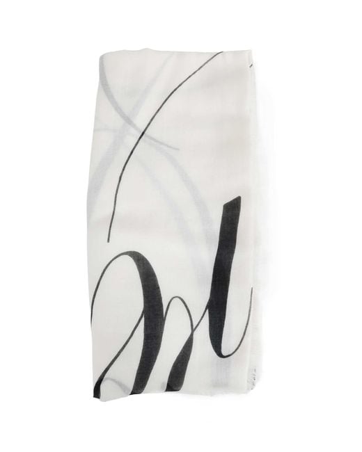 Ann Demeulemeester White Vesta Squared Scarf for men