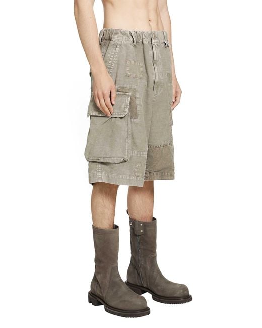 Maison Mihara Yasuhiro Natural Repaired Cargo Shorts for men
