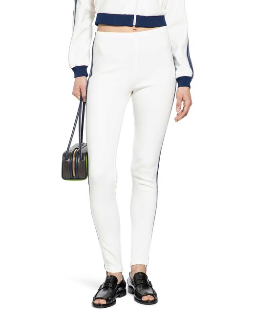 Prada White Fleece Leggings