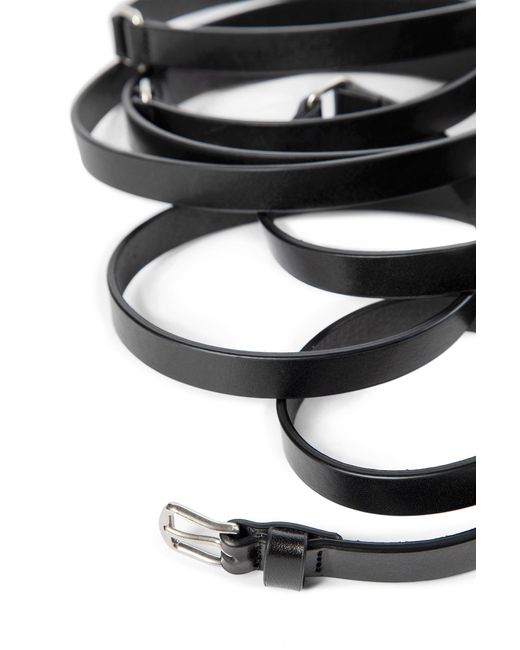 Ann Demeulemeester Black Kepa Triple Wrap Belt
