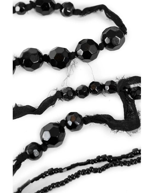 KUNDO Metallic K- 170 Glass Beads And Silk Muslin Neck Piece