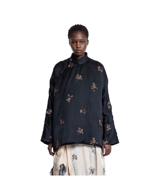 Uma Wang Blue Emma Embroidery Jacket