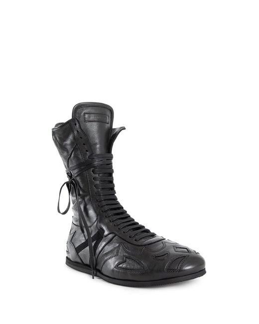 Ann Demeulemeester Black Palne High-top Boxing Sneakers for men