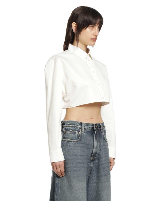 Balenciaga White Cropped Shirt